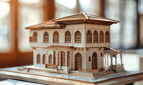房屋建筑摄影照片_土耳其传统房屋建筑实例小模型