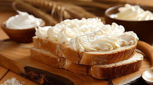 美味的奶油面包摄影3