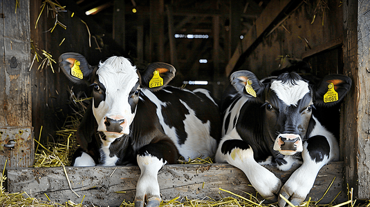 农场养殖的奶牛摄影4