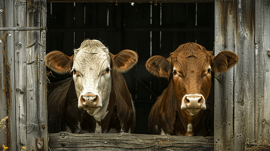 农场养殖的奶牛摄影1