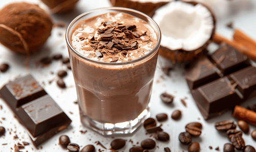 椰子咖啡巧克力冰沙