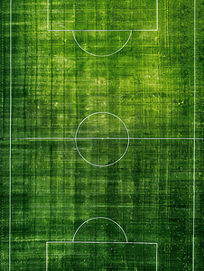 足球场或足球场顶视图绿色草坪球场