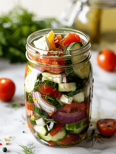 罐装希腊蔬菜沙拉