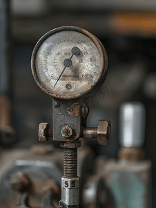 老式古董汽车机械车间动力磨刀表盘指示器
