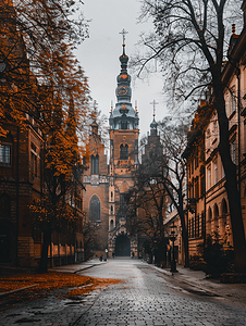波兰艺术摄影照片_波兰克拉科夫圣约瑟夫教堂
