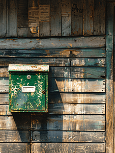 泰国清迈木墙上的旧破旧邮箱