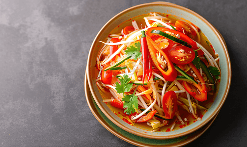 木瓜沙拉是泰国东北部一道酸辣的泰国菜