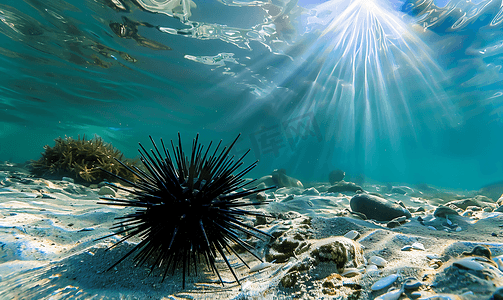 爱琴海水下的黑海胆