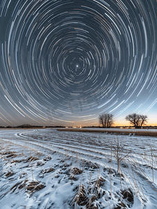星星抠图摄影照片_北极星周围的星迹