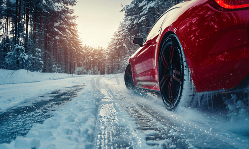 小心冬季或雨天道路危险车辆漂移