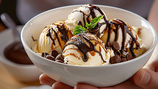 奶油巧克力冰淇淋球10