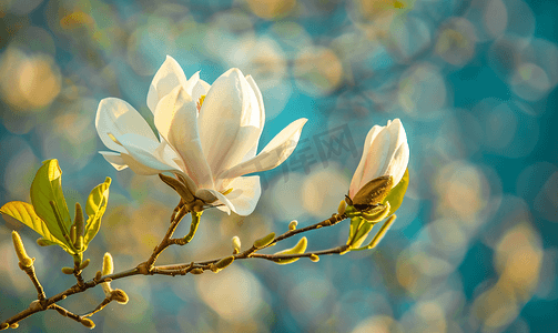 擦除效果摄影照片_玉兰树上的玉兰花玉兰树是真正的辉煌