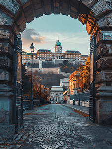 匈牙利布达佩斯布达城堡之门