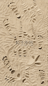 夏天的夏天的背景图片_夏天沙滩上的脚印纹理设计
