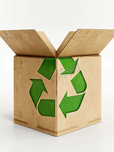 隔离包装底部的绿色回收符号
