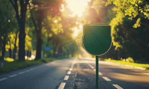 道德绿色道路标志