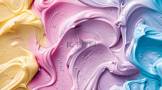 清凉夏日彩色冷饮冰淇淋背景