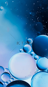 透明蓝色气泡水泡底纹背景图