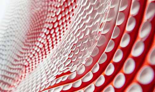 红色和白色抽象背景半色调图案纸设计选择性焦点