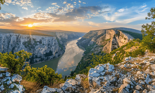 塞尔维亚杰尔达普的多瑙河峡谷
