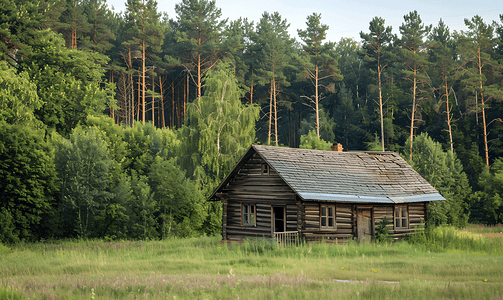 森林里的老木屋