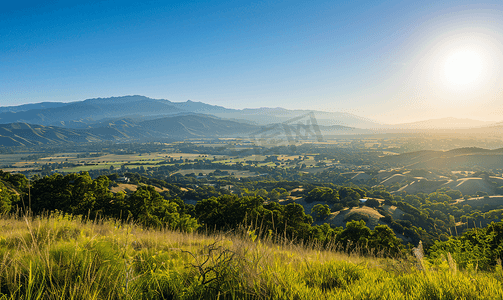 美国加利福尼亚州圣巴巴拉市圣伊内斯山谷的观景点