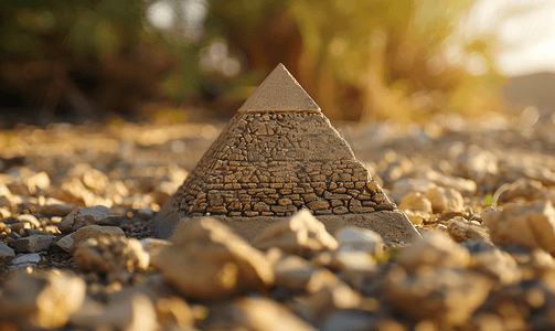 地面上的埃及金字塔缩影