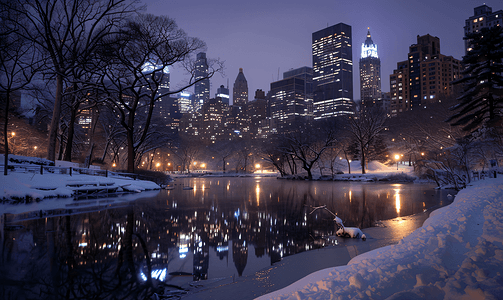 纽约中央公园夜景