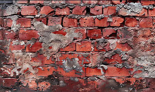 破旧红砖的抽象的背景墙