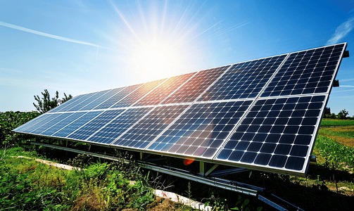 太阳能电池板创意照片太阳能电池板