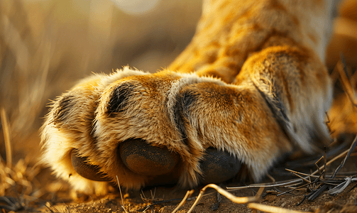 南非克鲁格公园雄狮的爪子