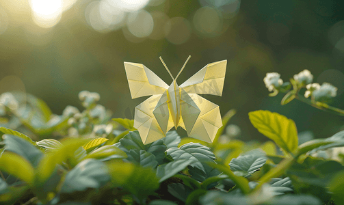 蝴蝶折纸与自然