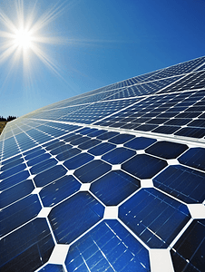太阳能电池板的创意照片可再生能源太阳能电池板