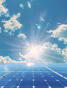 太阳能电池板创意照片可再生能源太阳能电池板