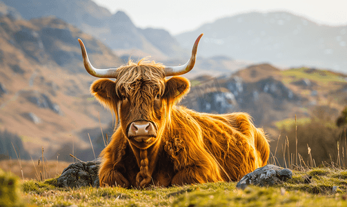 苏格兰高地的高地牛