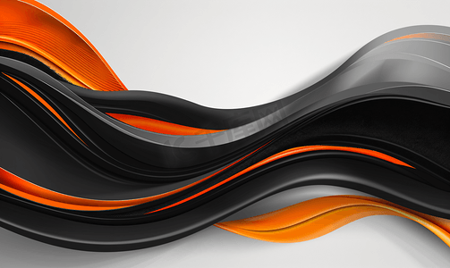 橙色和黑色波浪商业背景矢量艺术