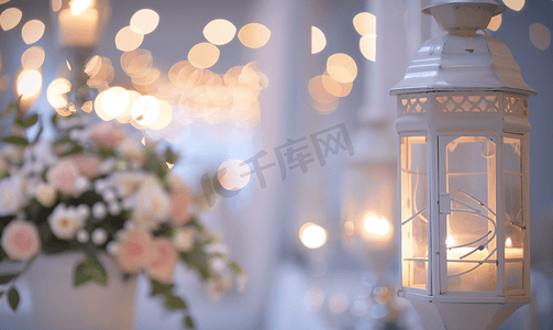 婚礼散景中的灯光和灯笼