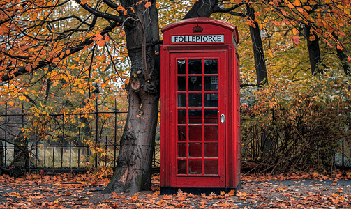 英语插画摄影照片_剑桥英语电话红色小屋
