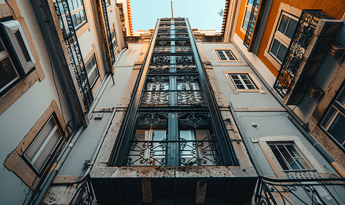 里斯本铁电梯圣胡斯塔历史建筑