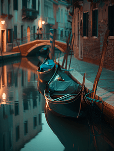威尼斯运河夜景