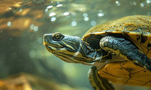 水下大头亚马逊河龟