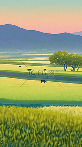 旅游招商背景图片_新疆旅游阿勒泰夏日牧场草场风景壁纸素材