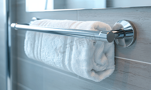 现代浴室毛巾烘干机抛光钢和铬