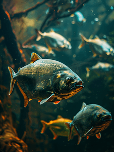 水族馆里的食人鱼