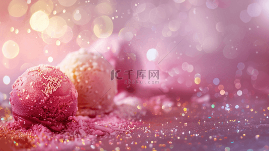 多彩冰淇淋球彩色冰淇淋球特写图片