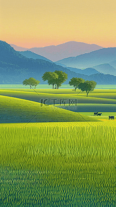 新疆旅游阿勒泰夏天牧场草场风景壁纸设计图