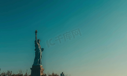 纽约自由女神像摄影照片_纽约自由女神像