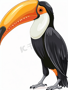 大巨嘴鸟有大橙色喙