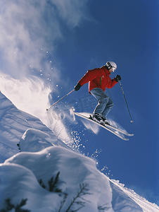粉雪中的跳台滑雪