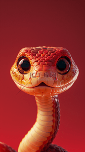 红金3D蛇年国风红色喜庆背景